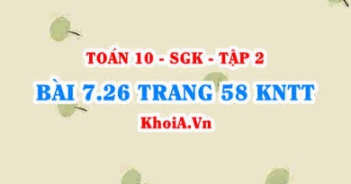 Bài 7.26 trang 58 Toán 10 Kết nối tri thức Tập 2